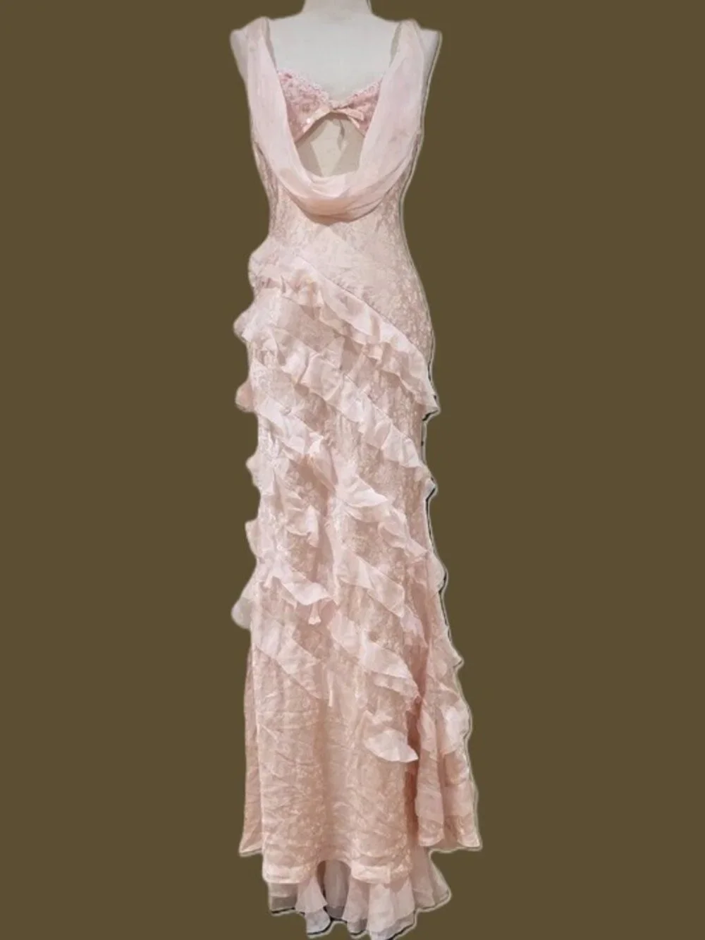 NEW $729 FOR LOVE AND LEMONS FLORENCE GOWN DRESS IN PINK SIZE S - Picture 4 of 10
